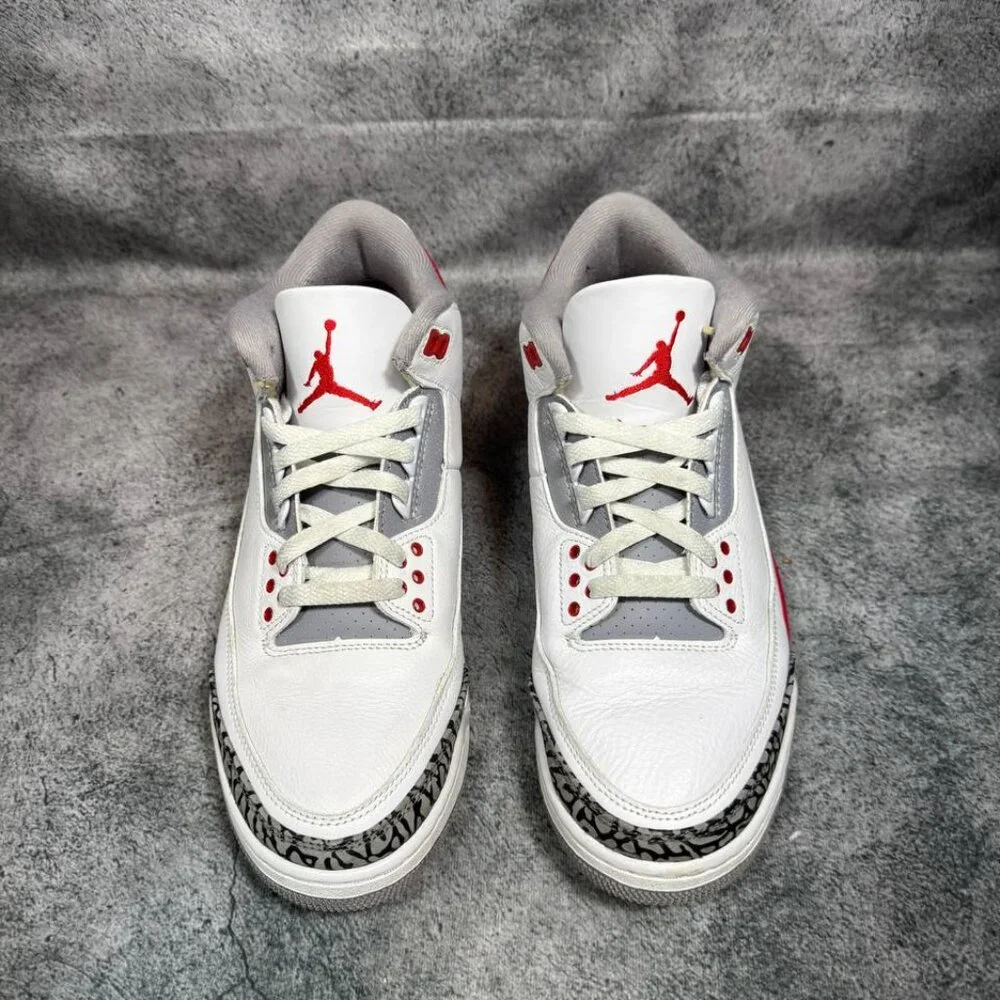 Size 9.5 | Jordan 3 Fire Red No Box| Pre-Owned - Picture 2 of 8